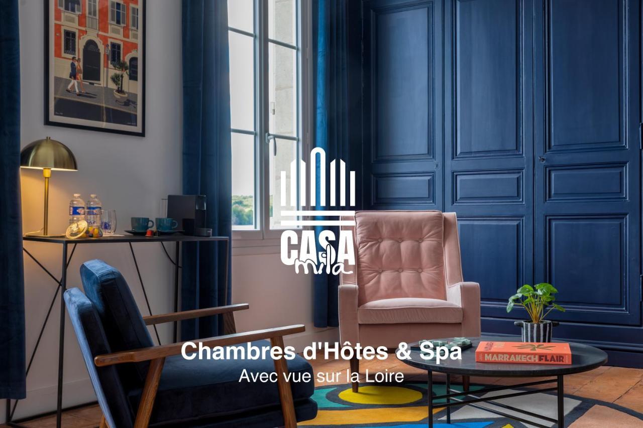 Casa Mila & Spa - Maison D'Hotes Raffinee Vue Loire, Spa & Piscine Saint-Mathurin  Buitenkant foto