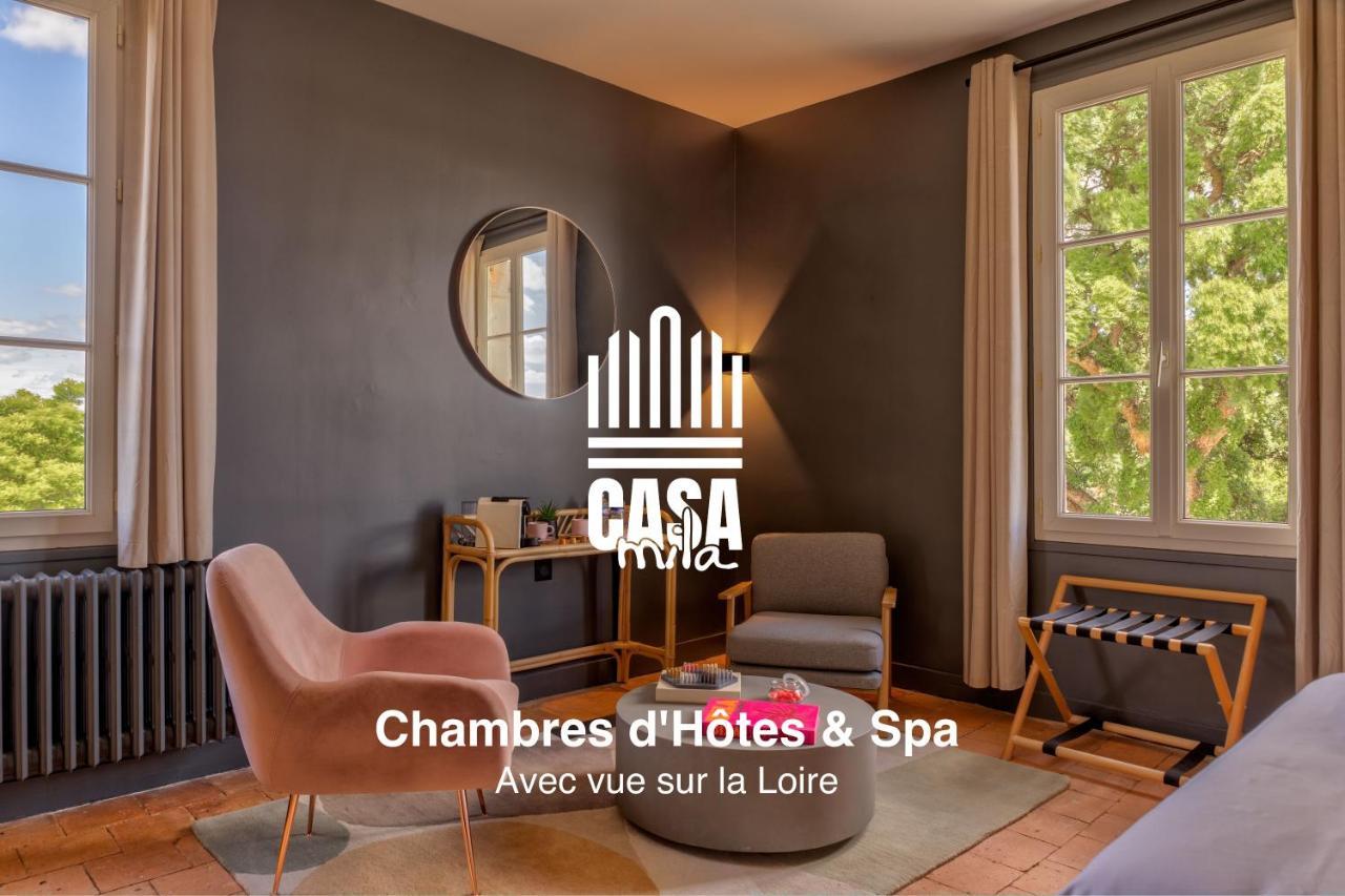 Casa Mila & Spa - Maison D'Hotes Raffinee Vue Loire, Spa & Piscine Saint-Mathurin  Buitenkant foto